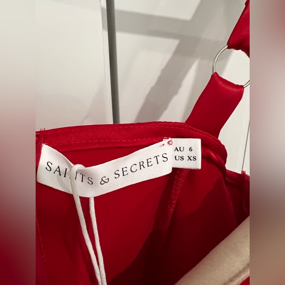 Red Satin Dress - Picture 8 of 9